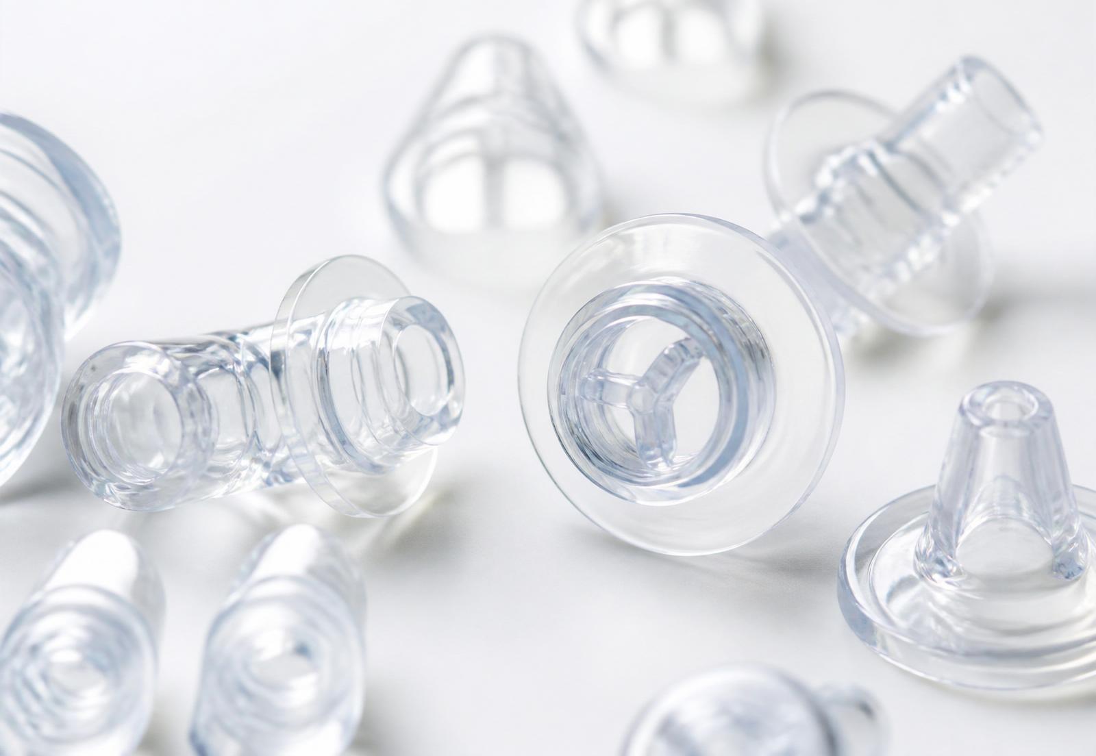 Precision moulded medical silicone components